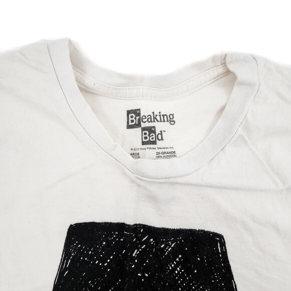 Breaking Bad Heisenberg Sketch Men’s T-Shirt Graphic Tee Size 2XL White - Picture 3 of 5